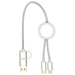 Alasia 30 cm 5-in-1 Kabel aus recyceltem Kunststoff für Datenübertragung und 27W Schnellladung-Standskizze7