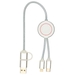 Alasia 30 cm 5-in-1 Kabel aus recyceltem Kunststoff für Datenübertragung und 27W Schnellladung-Standskizze1