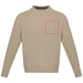 Jet sweter unisex Aware™ z okrągłym dekoltem z materiałów z recyklingu-Szkic opisu2