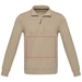 Sweater unisexe Aware™ recyclé à fermeture quart de zip-Croquis verticaux11