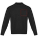 Jet sweter unisex Aware™ z okrągłym dekoltem z materiałów z recyklingu-Szkic opisu1