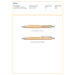 Stylo bille en bois Marissa-Croquis verticaux1