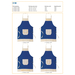 Tablier de cuisine en coton Jobe-Croquis verticaux1